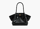 JW PEI Hana Medium Tote Bag Black Croc
