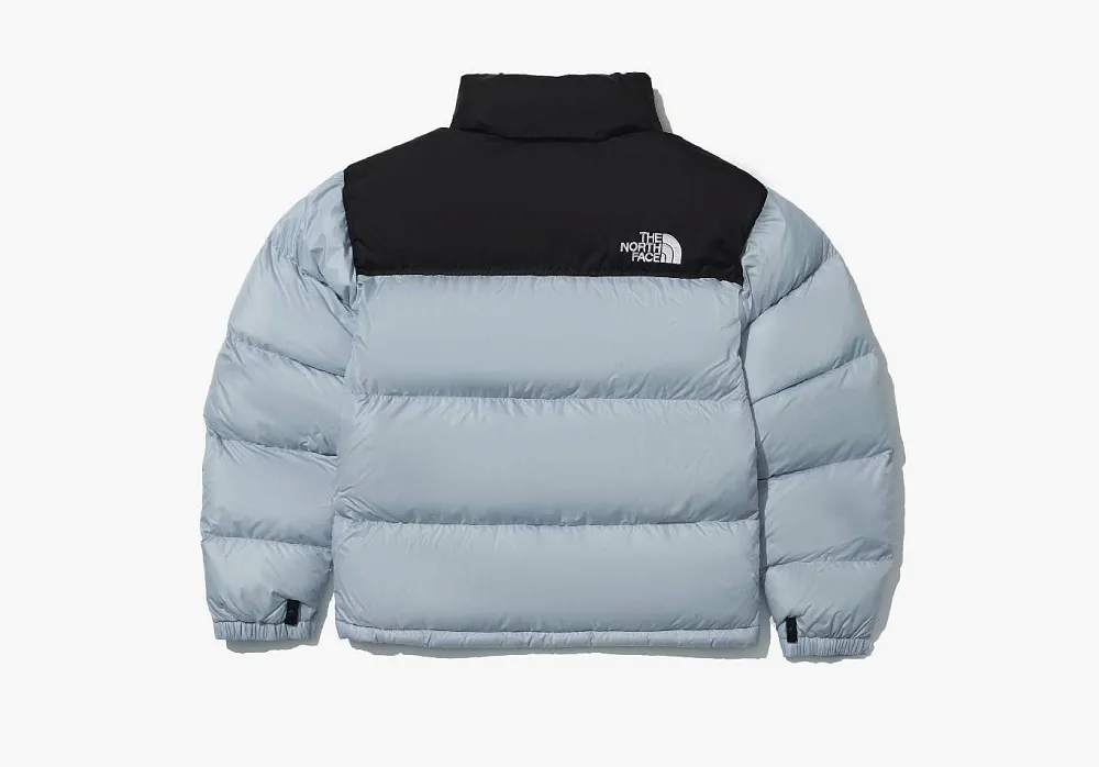 The North Face Logo Nuptse Puffer Jacket Blue