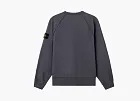 Stone Island Organic Cotton Fleece Crewneck Sweatshirt Blue Grey