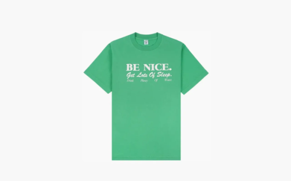Sporty & Rich Be Nice T-Shirt Verde 
