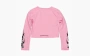 Chrome Hearts Matty Boy Flame Crop Graphic Print Top Pink 
