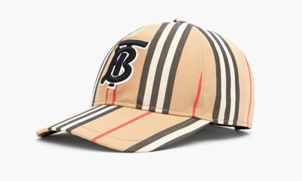 Burberry Vintage Check Cotton Baseball Cap Monogram Motif Beige 