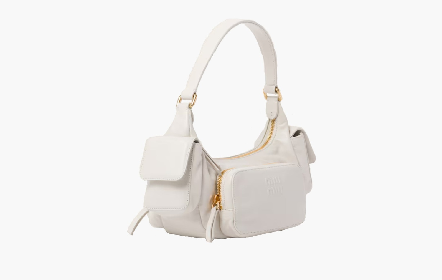 Miu Miu Nappa Leather Pocket Bag "White" 