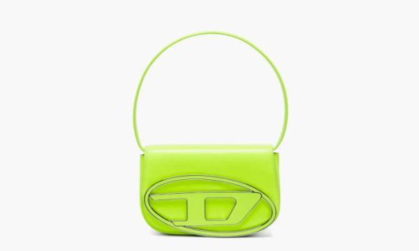 Diesel 1DR Shoulder Bag Neon Leather Yellow Fluo 