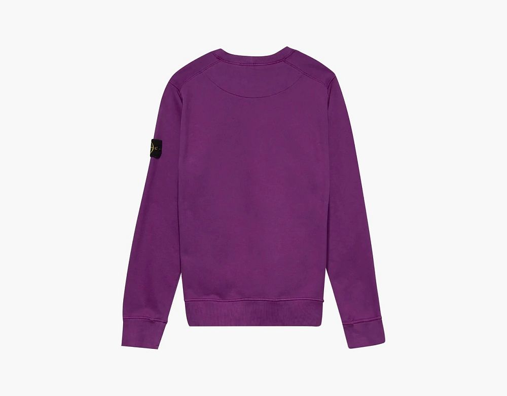 Stone Island Badge Logo Crewneck Magenta
