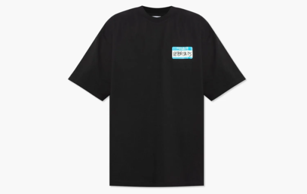 Vetements My Name Is T-Shirt Black 