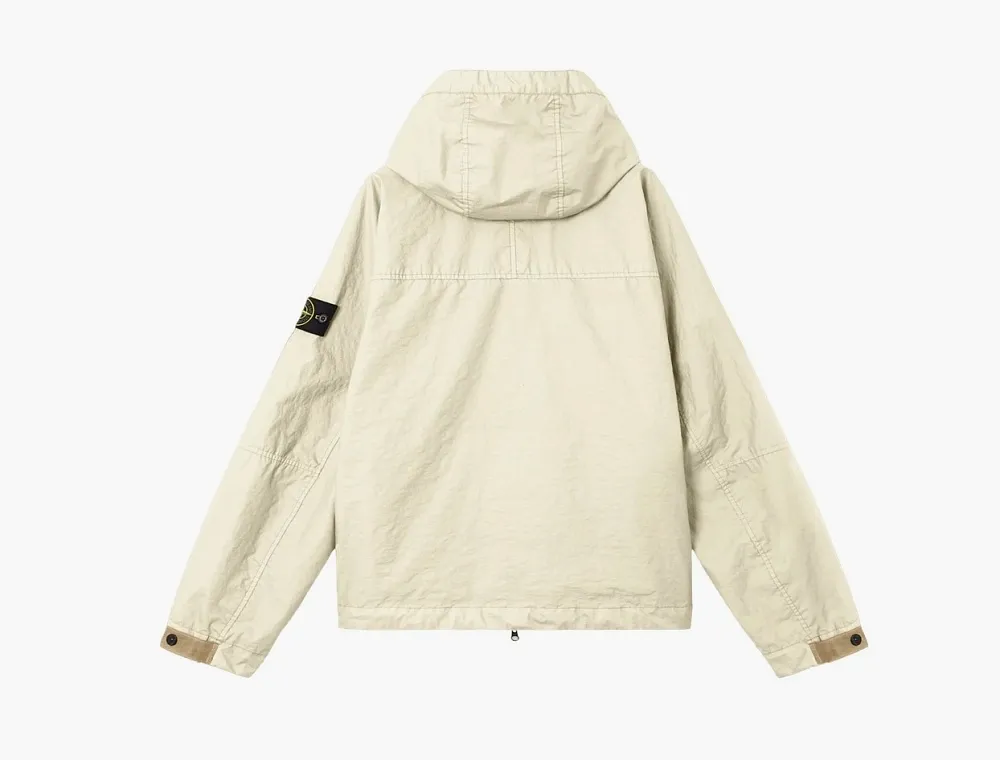 Stone Island Hooded Water Resistant Membrane Jacket Ivory
