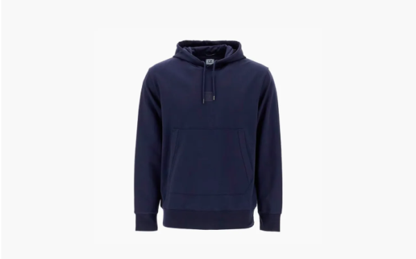 C.P. COMPANY Hooded Sweatshirt In Stretch Jersey Sky Captain Blue 