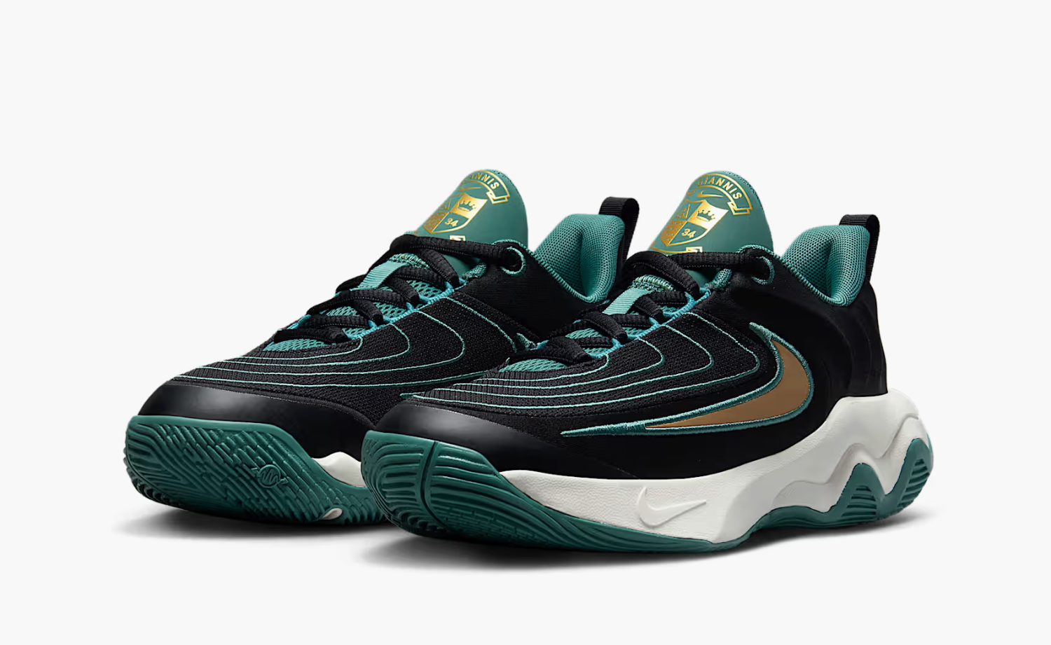 Nike Giannis Immortality 4 GS  "Black Bicoastal Pale Ivory Metallic Gold" 