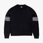 Stussy Stripe Raglan Crew Black