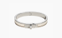 HERMES Enamel Bangles "Silver" 