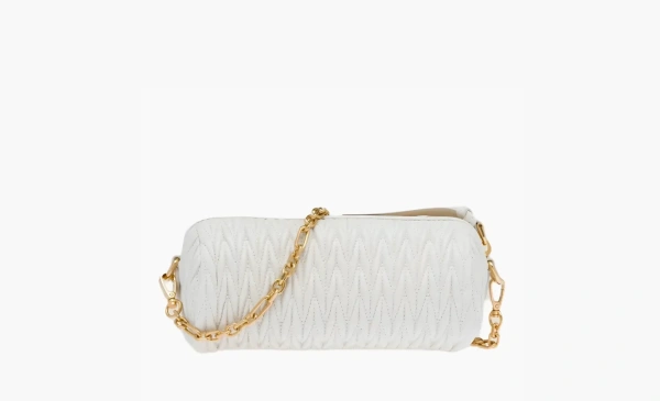 MIU MIU Matelassé Shoulder Bags White 