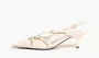 Miu Miu Patent Leather Slingbacks With Buckles Ivory 