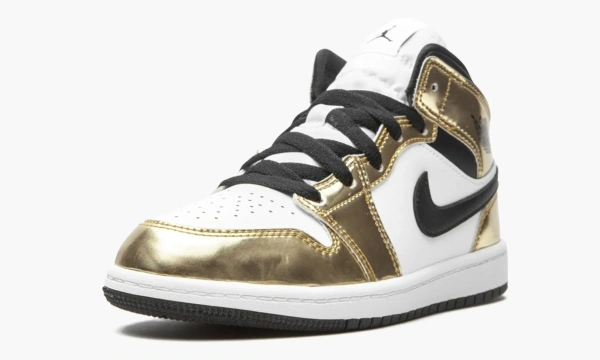 Air Jordan 1 Mid SE PS Metallic Gold Kids 