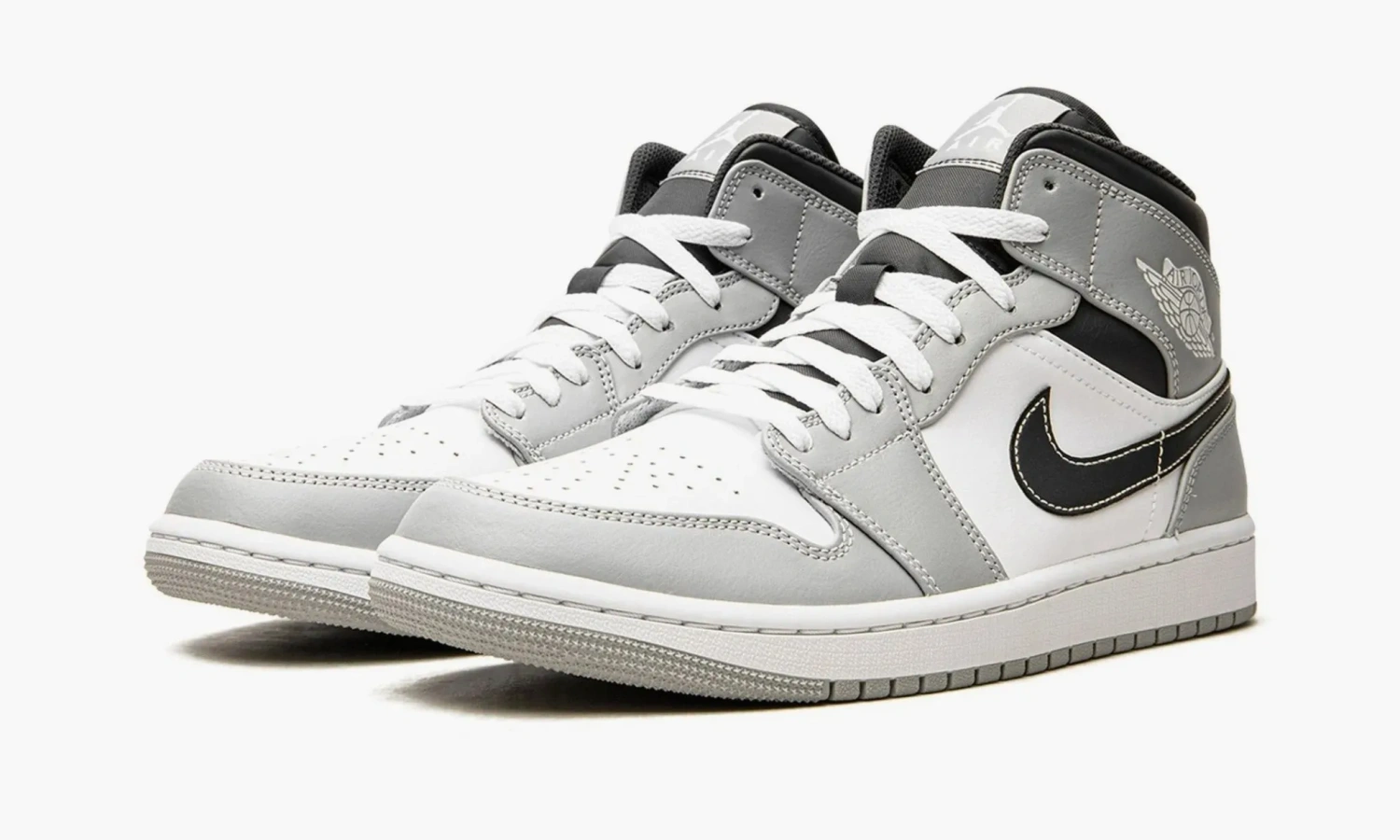 Air Jordan 1 Mid GS Light Smoke Grey Anthracite 