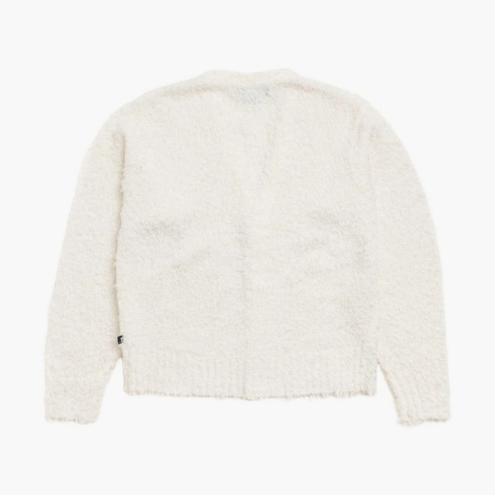 Stussy Textured Cardigan Off White