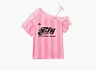Adidas Originals Off Shoulder Jersey  T-shirt  True Pink / Semi Pink Glow