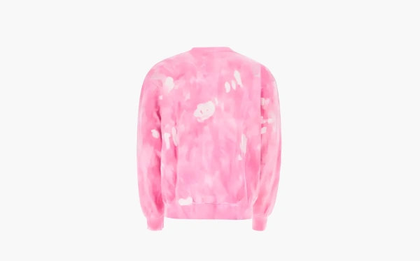 SPORTY & RICH Slogan Printed Crewneck Sweatshirt Pink  SPORTY & RICH Slogan Printed Crewneck Sweatshirt Pink