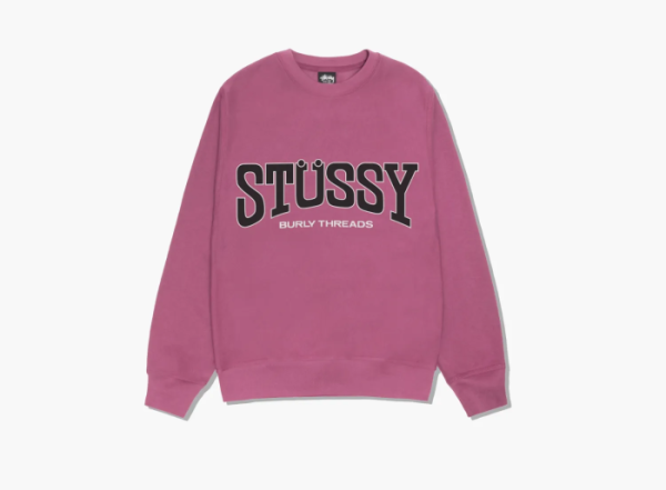 Stussy Burly Threads Crew  Berry 