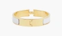 Hermes Clic H Bracelet White & Gold  