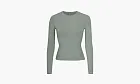 SKIMS Long Sleeve T-shirt Green