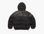 Supreme Leather Yoke Puffer Jacket Black 