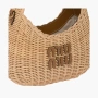 Miu Miu Wander Wicker Hobo Bag "Tan-Caramel" 