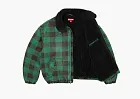 Supreme Faux Shearling Lined Bomber Jacket Plaid