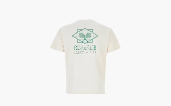 Sporty & Rich Public Racquet Club Short-Sleeve T-Shirt Cream 
