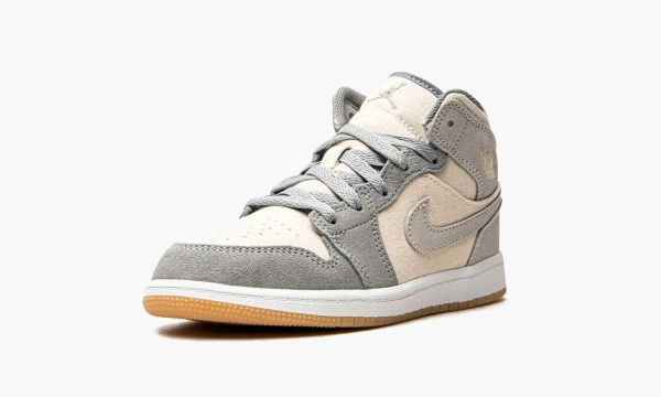 Air Jordan 1 Mid SE PS Coconut Milk Particle Grey 