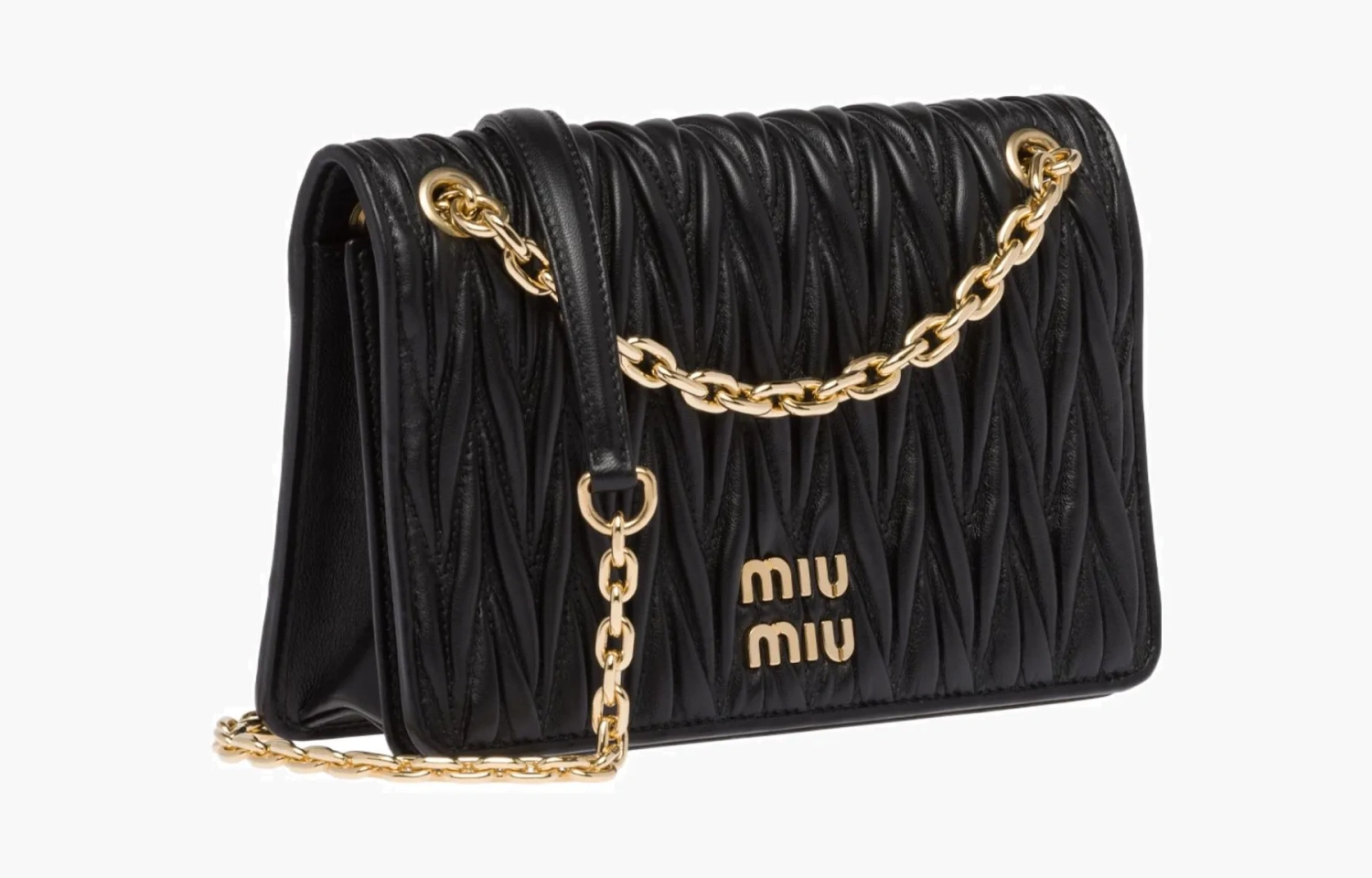 Miu Miu Materasse Nappa Leather Mini Bag "Black" 