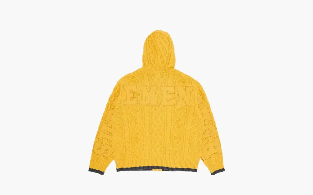 Supreme x Goodenough Zip Up Hooded Sweater Yellow