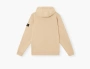 Stone Island Organic Cotton Fleece Hooded Sweatshirt with Drawstring Hood and Zip Desert 
