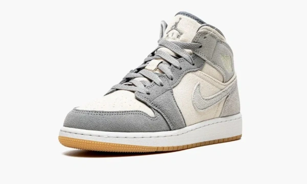 Air Jordan 1 Mid SE GS Coconut Milk / Particle Grey 