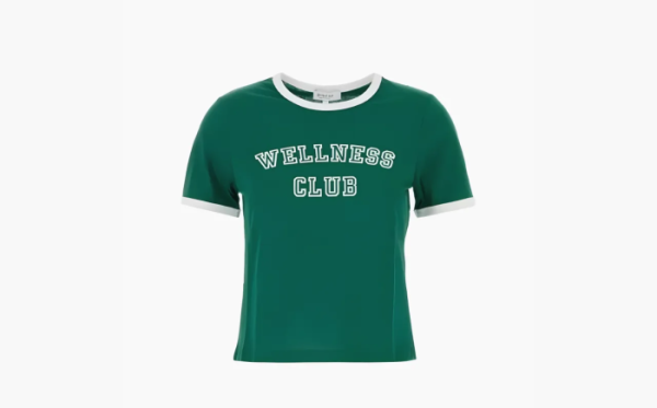 Sporty & Rich Logo Printed Crewneck T-Shirt Green 