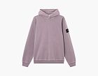 Stone Island Malfile Fleece Hooded Sweatshirt Pearl Grey