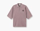 Stone Island Light Raw Hand Organic Cotton Polo Purple Grey