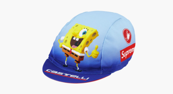 Supreme SpongeBob SquarePants x Castelli  Cycling Cap Blue  Supreme SpongeBob SquarePants x Castelli  Cycling Cap Blue