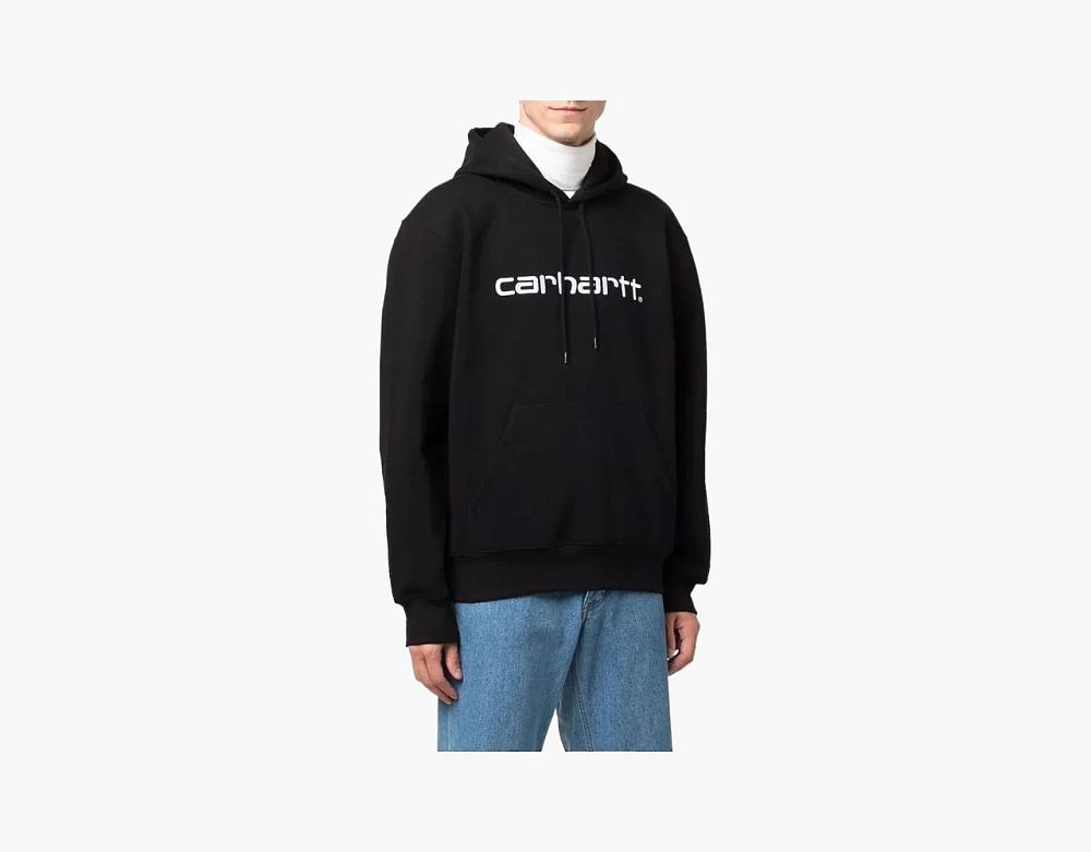 Carhartt WIP Script Logo Hooded Sweatshirt Black