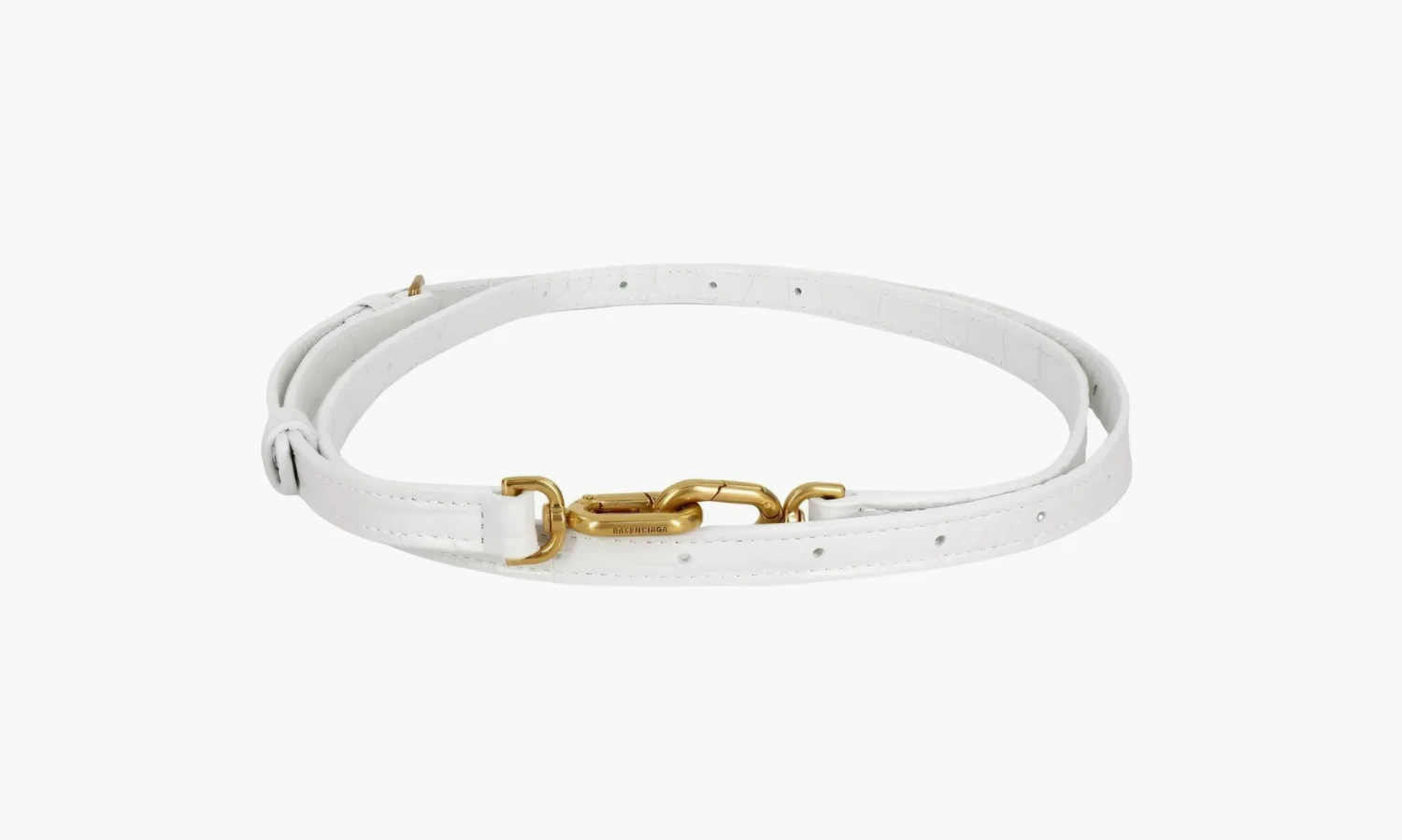 Balenciaga Hourglass Handdbag Embossed White 