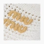 Miu Miu Raffia-effect Crochet Fabric Tote Bag "White/Beige" 