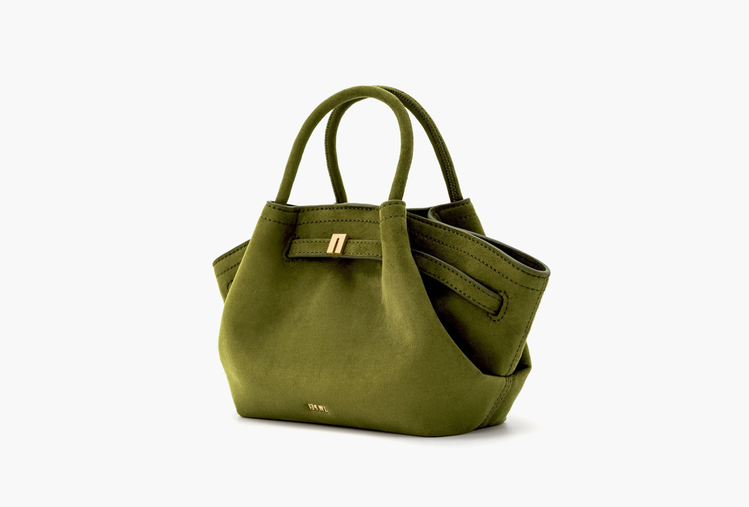 JW PEI Hana Mini Faux Suede Tote Bag Dark Olive 