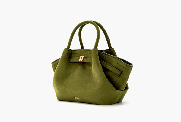 JW PEI Hana Mini Faux Suede Tote Bag Dark Olive 