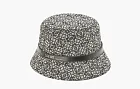 Loewe Anagram Jacquard and Calfskin Leather Bucket Navy/Black
