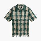 Kith Jumbo Houndstooth Boxy Collared Overshirt Conifer