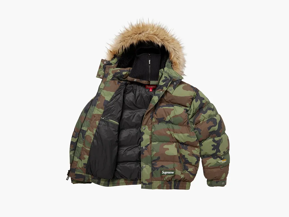 Supreme Facemask 700-Fill Down Puffer Jacket Woodland Camo