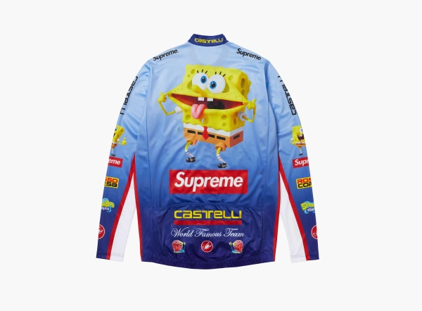 Supreme SpongeBob SquarePants x Castelli  L/S Cycling Jersey  Blue 