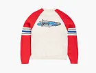 Stussy Stripe Raglan Crew Red