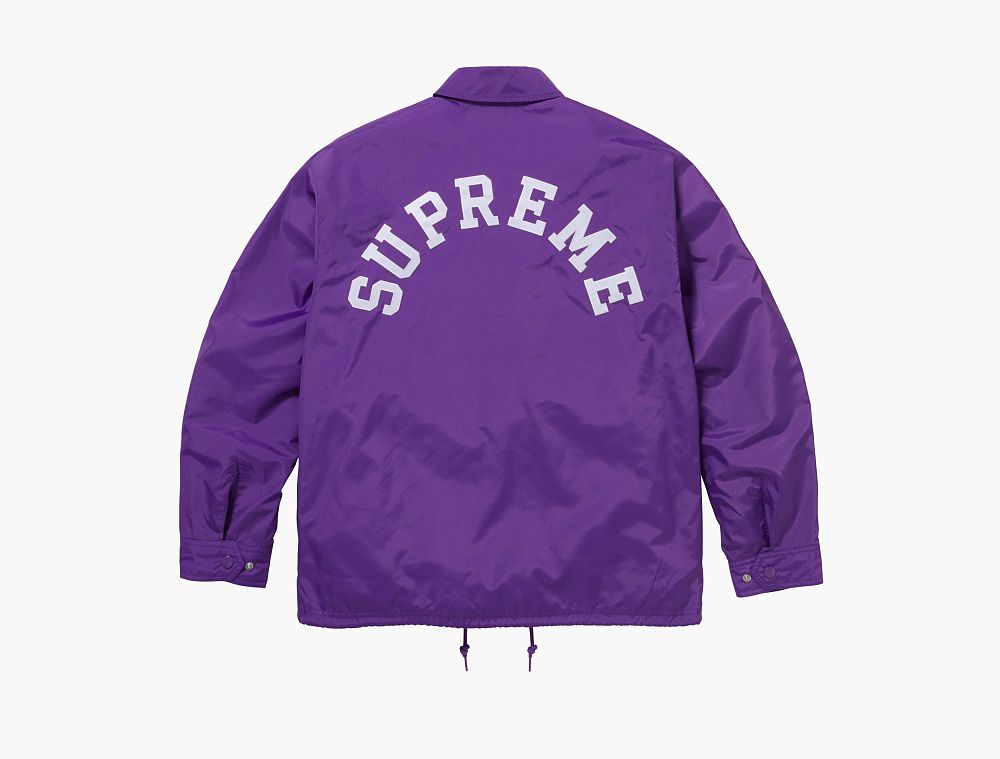 Supreme x Champion Coaches Jacket Purple