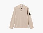 Stone Island Micro Stitch Soft Organic Cotton Long-Sleeve Polo Desert Melange